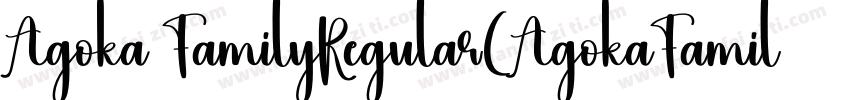 Agoka FamilyRegular(AgokaFamilyRegu字体转换